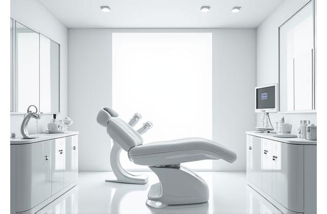 A pristine skincare treatment suite ready for a luxury facial