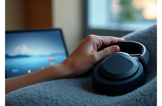 A business professional relaxing in a modern spa chair